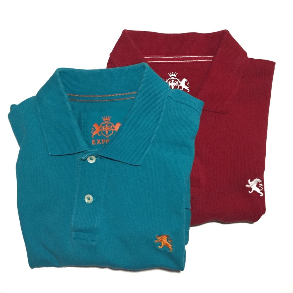 Men’s Lot of 2 Express Short Sleeve Polo Shirts